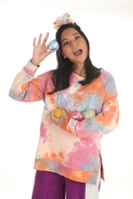 Load image into Gallery viewer, Sunset Paradise Tie-Dye Raglan Sweater