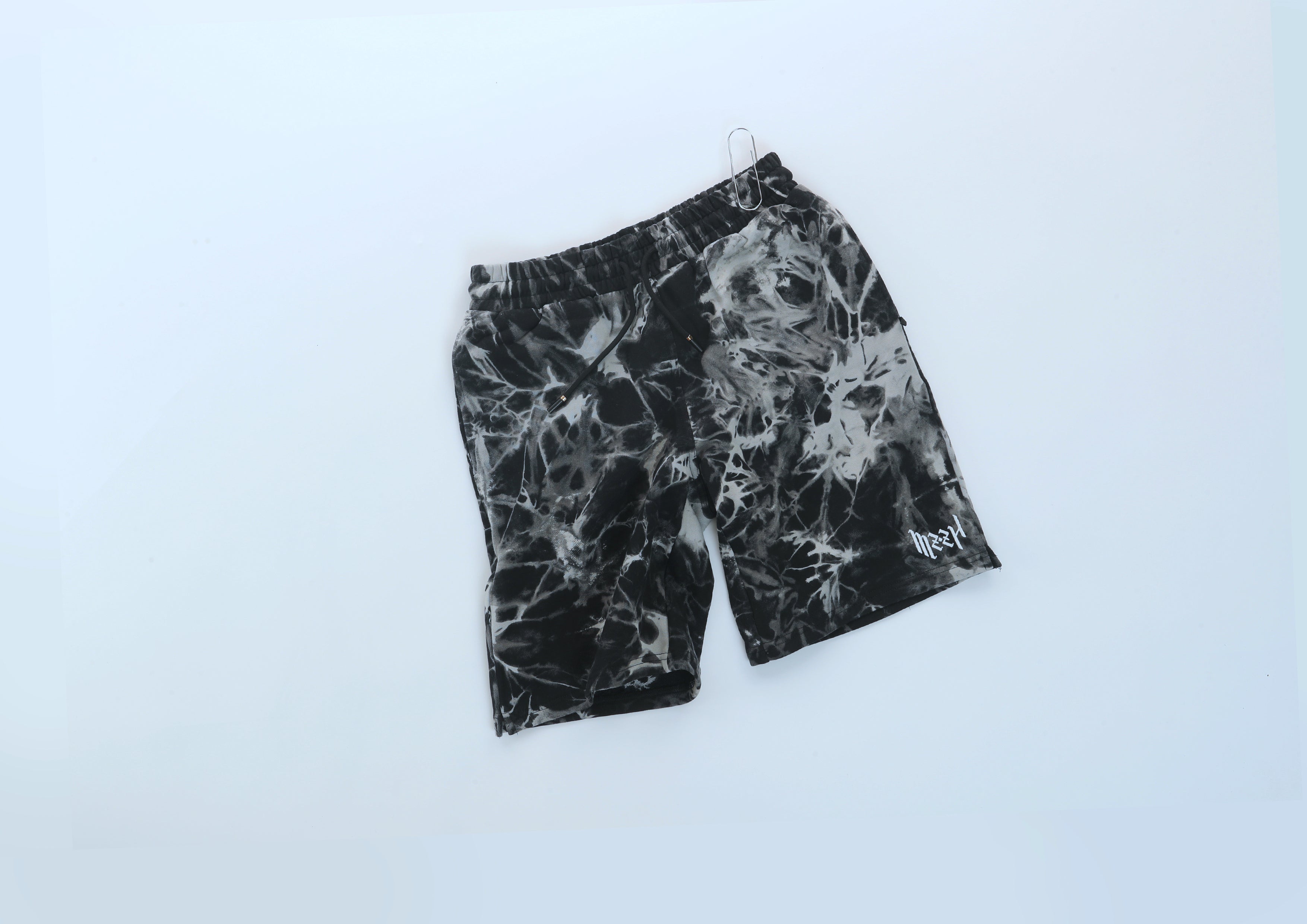 MZZH Black White Tie Dye Shorts