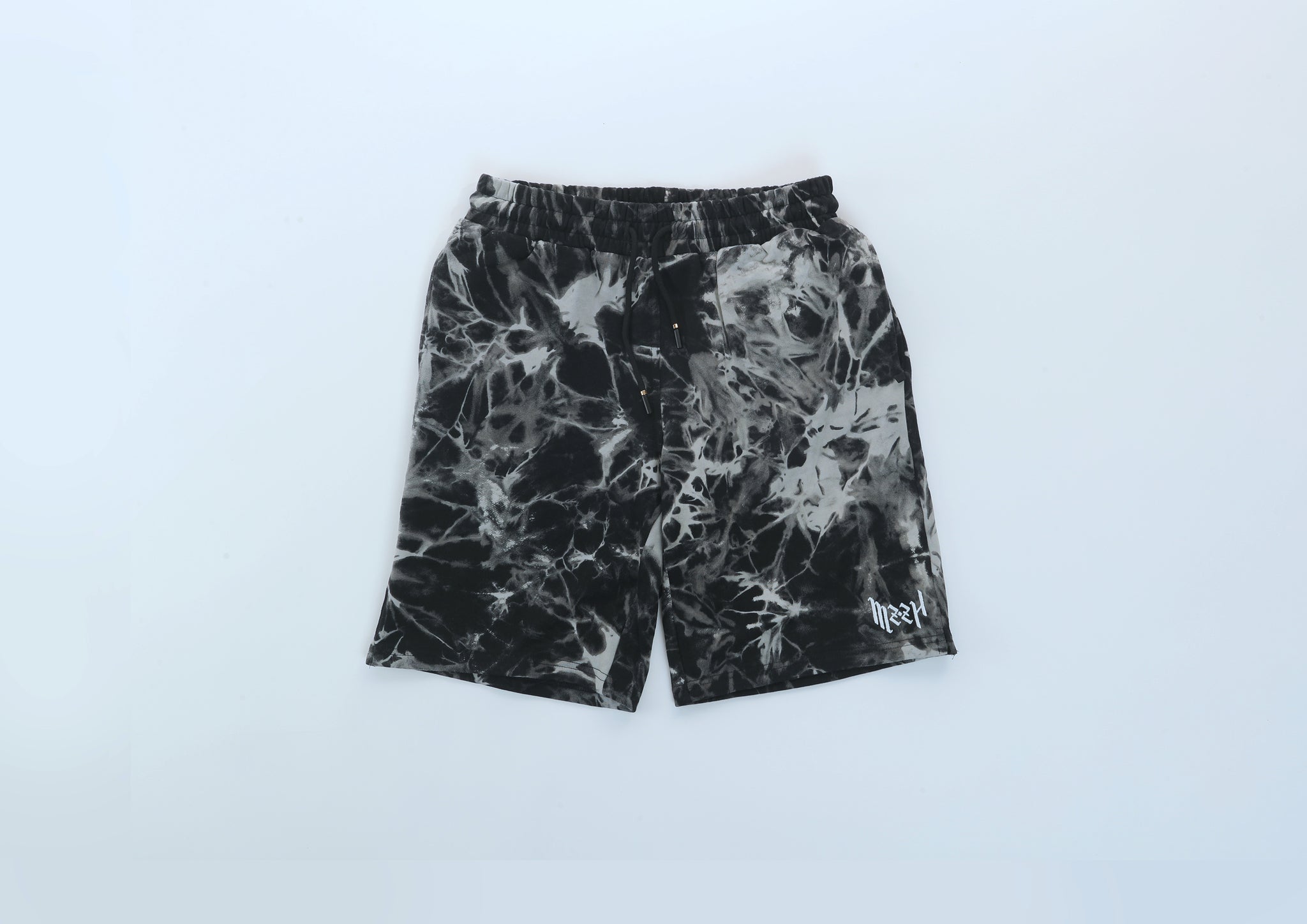 Market Smiley Shibori Dye Shorts Tie-Dye BLACK. M / Black